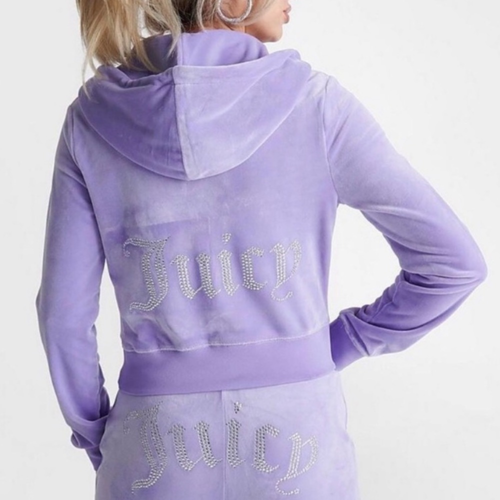 Juicy Couture Purple Tracksuit Lavender Haze Jacket and Pants Set Size M